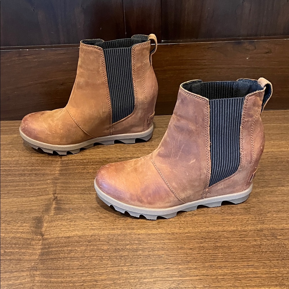 Sorel Brown Joan Wedge Ankle Boots size 7 - Picture 4 of 6
